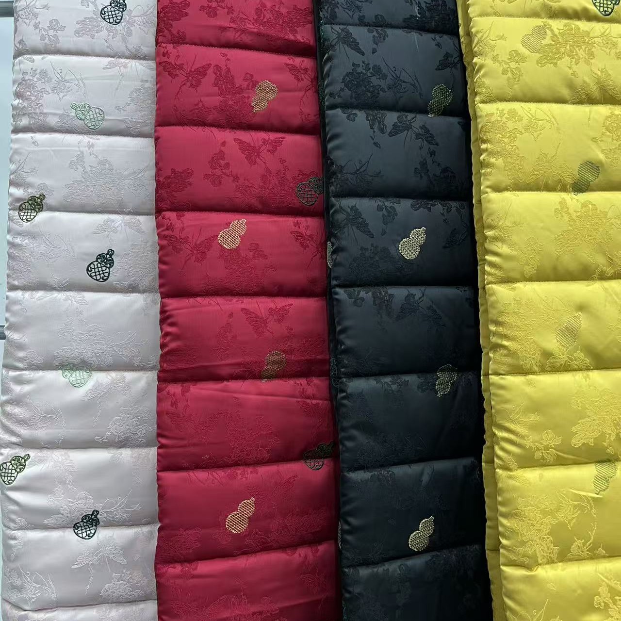 新中式葫芦刺绣提花马甲棉袄服外套面料