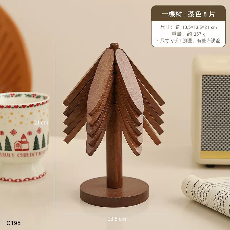 拉萨发货西藏包邮实木隔热垫餐垫一棵树家用耐高温高级感桌垫