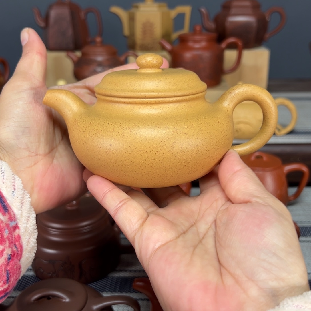 茶壶紫砂仿古黄金段