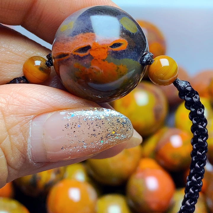 我***吴玛瑙/玉髓合金颈饰