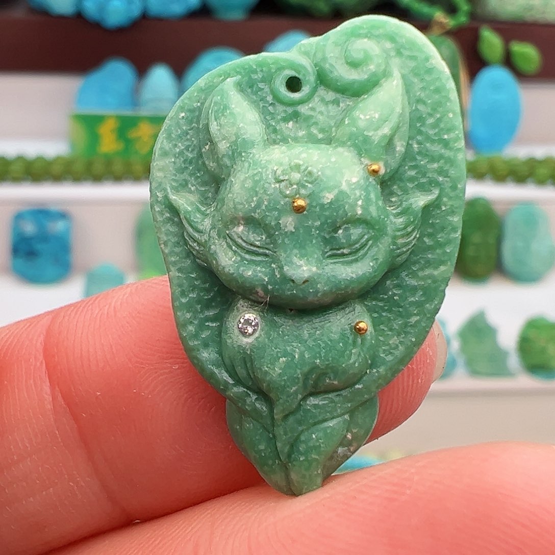 绿松石未镶嵌吊坠(不含链)