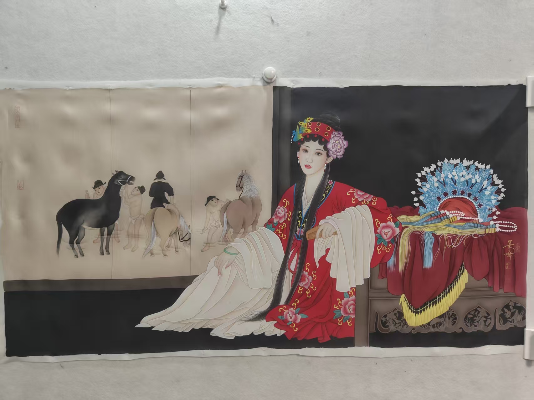 崔老师四尺绢丝中国红