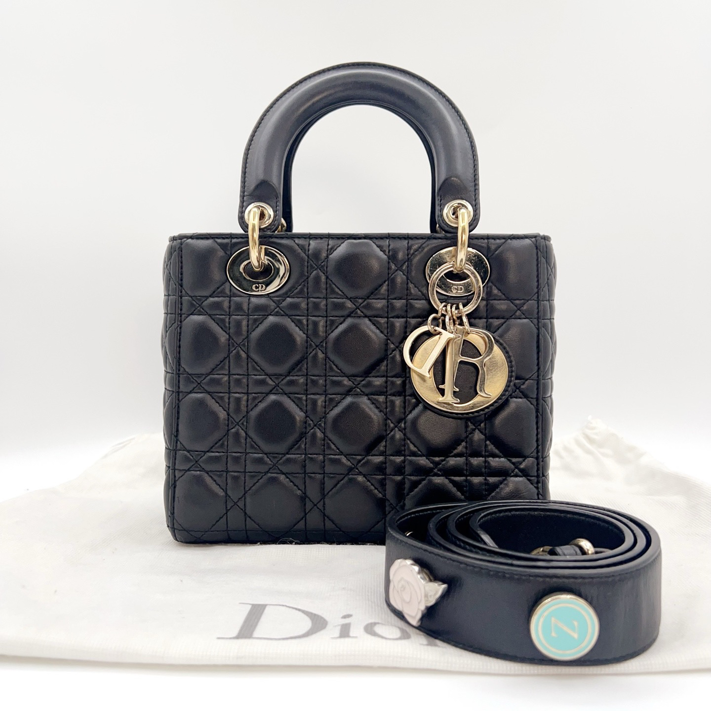 99新 DIOR/迪奥 黑金四格戴妃 0147