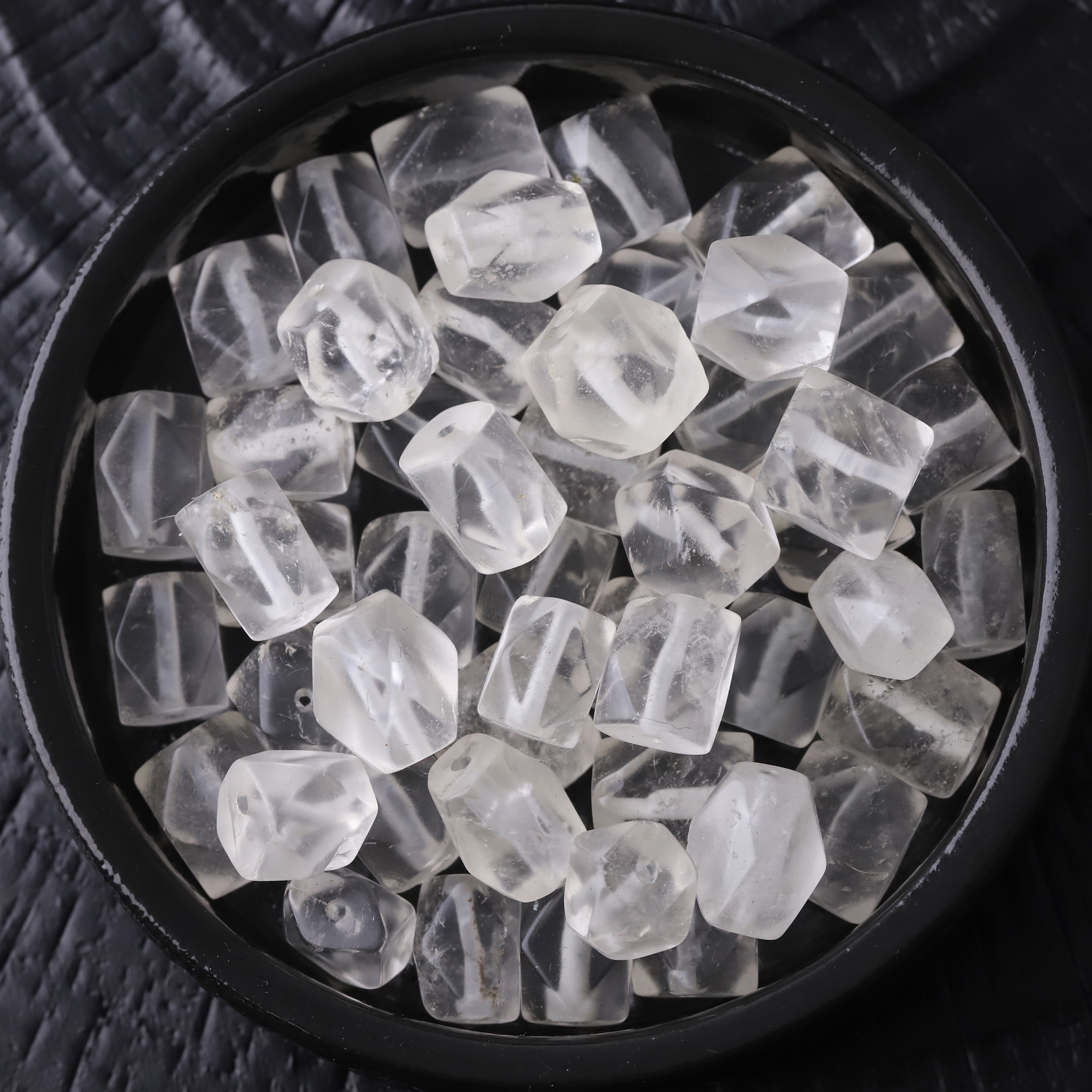 S9582 老水晶八棱珠DIY文玩配饰配件（多样性发其一）