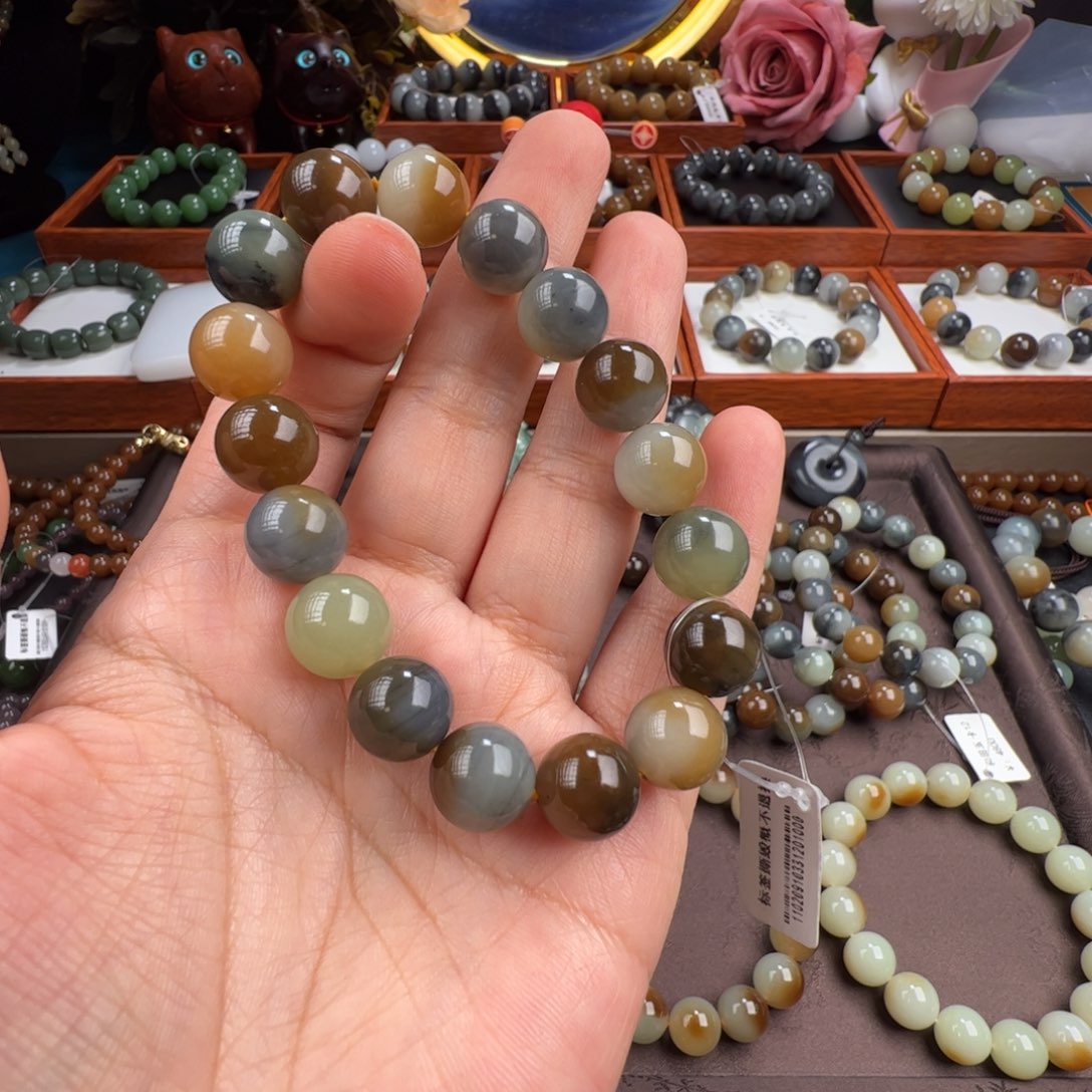 和田玉手链未镶嵌风**浪