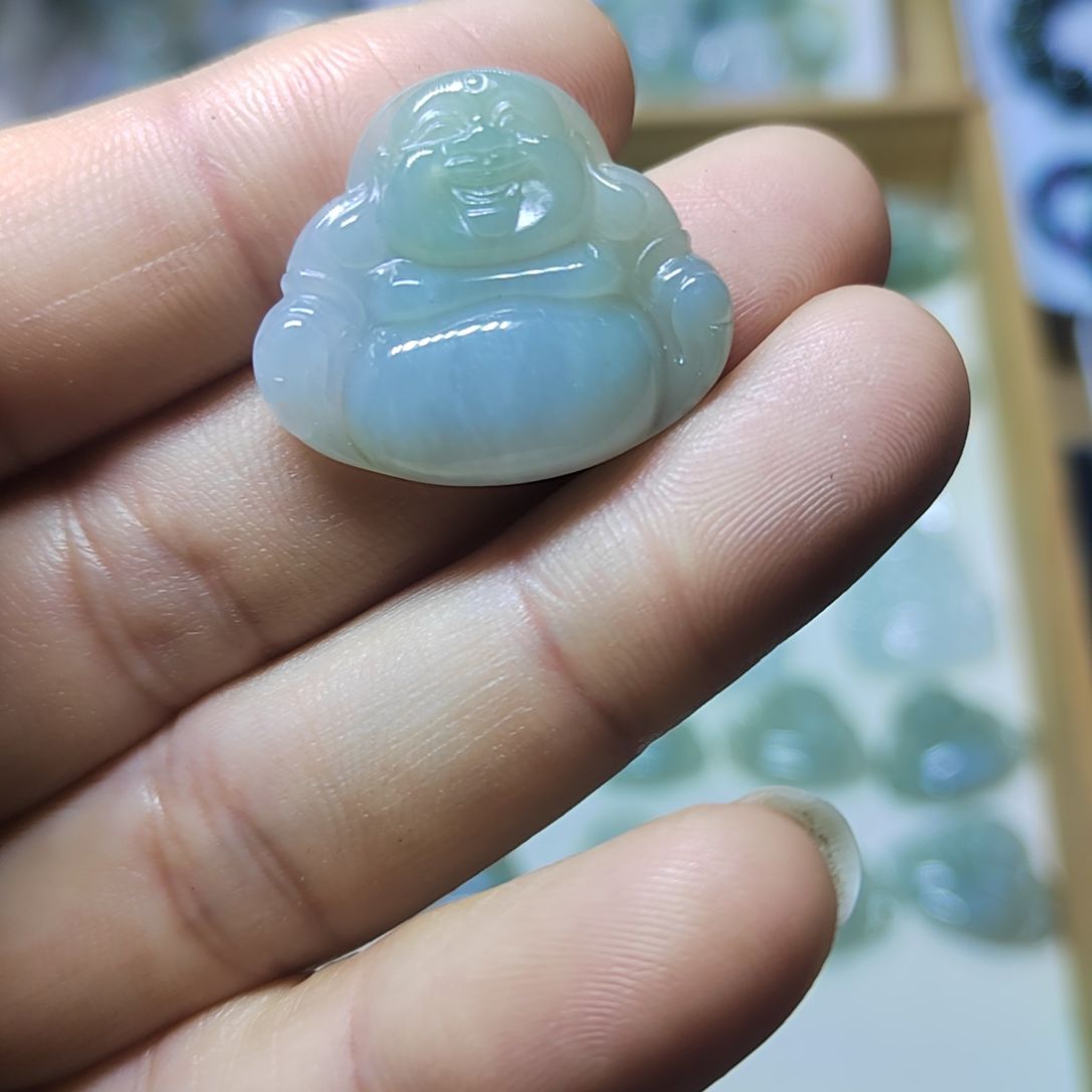 翡翠未镶嵌颈饰天然翡翠A货佛公