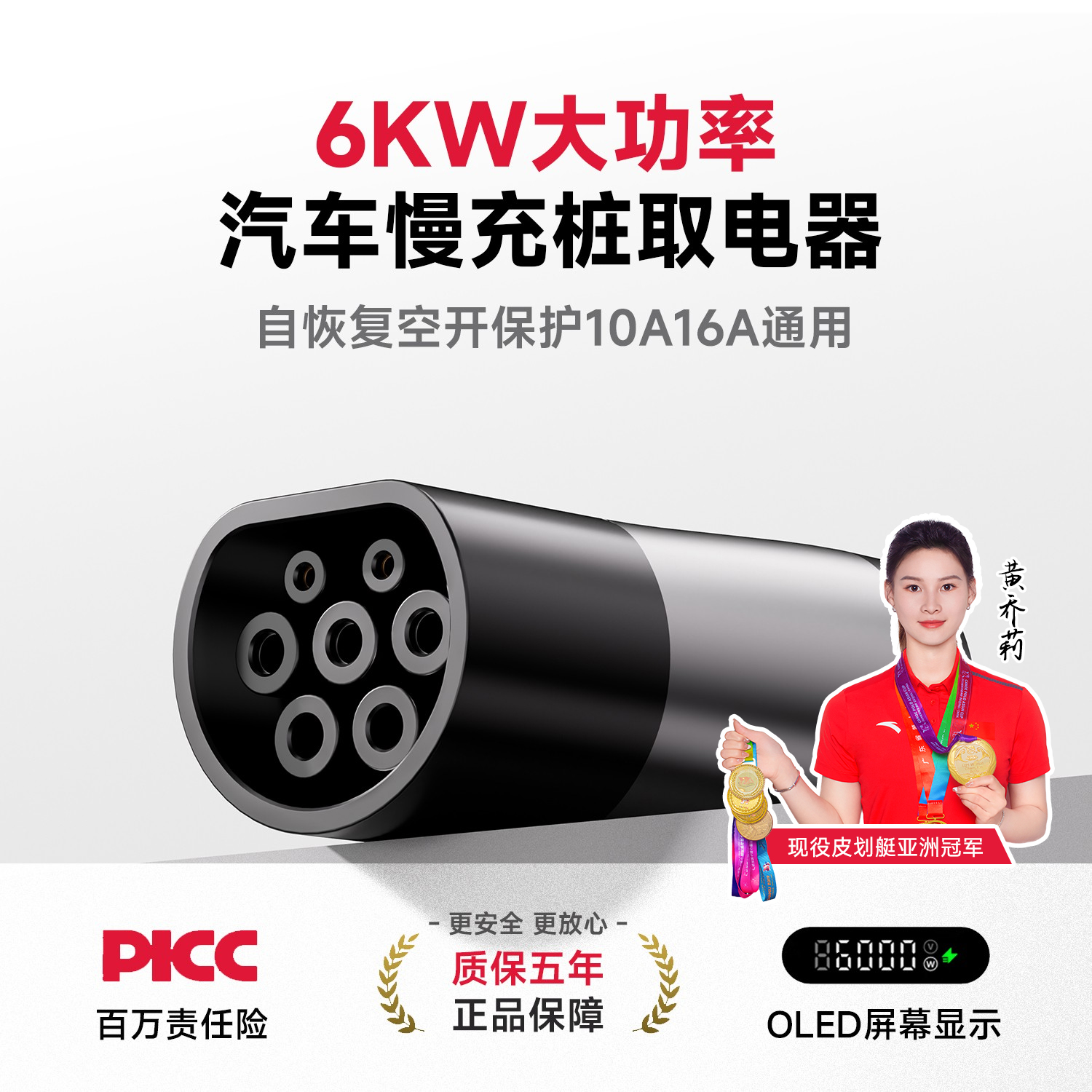 易电熊交流慢充桩取电器IPX5防水 房车电动车慢充转220V转换器