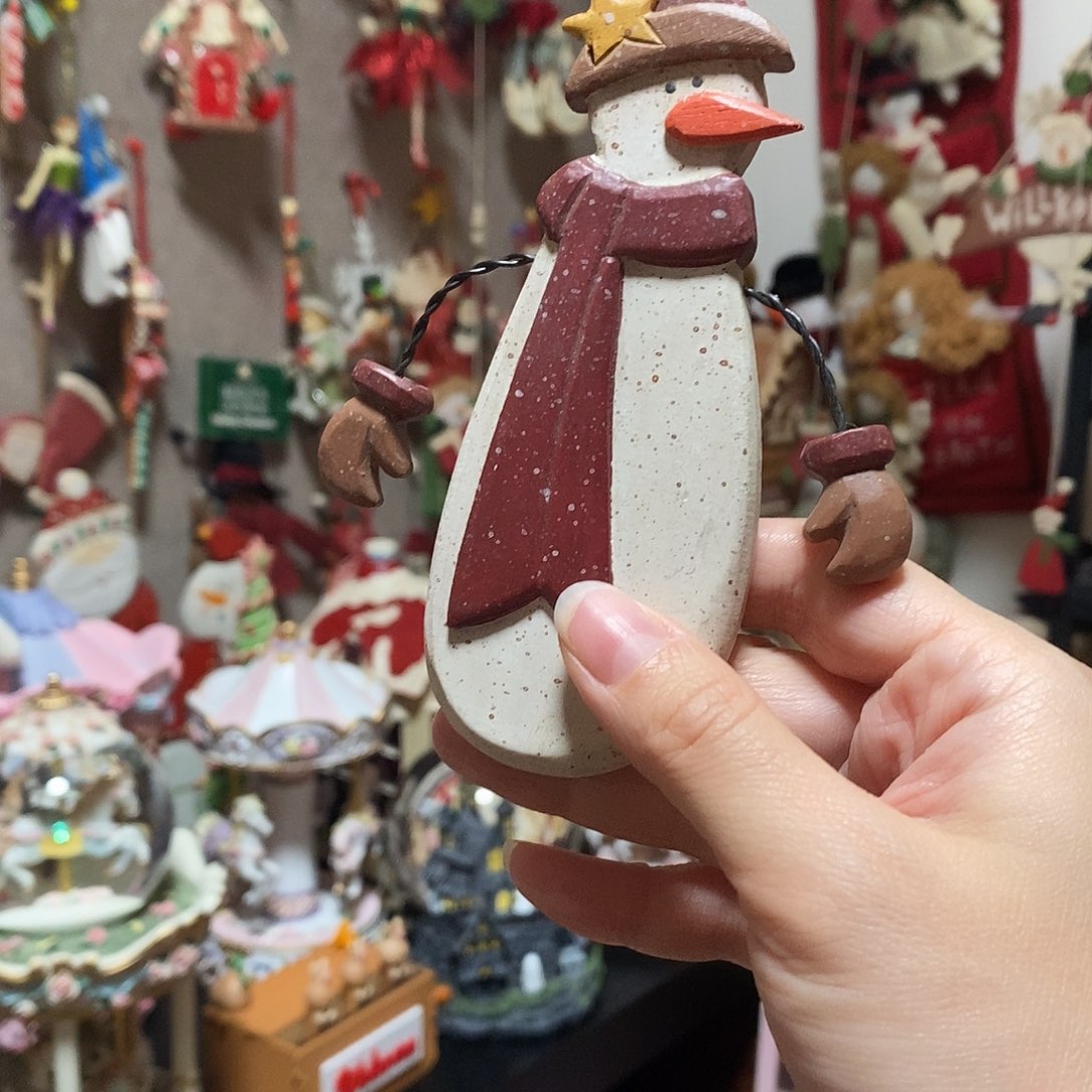 木质雪人冰箱贴bb