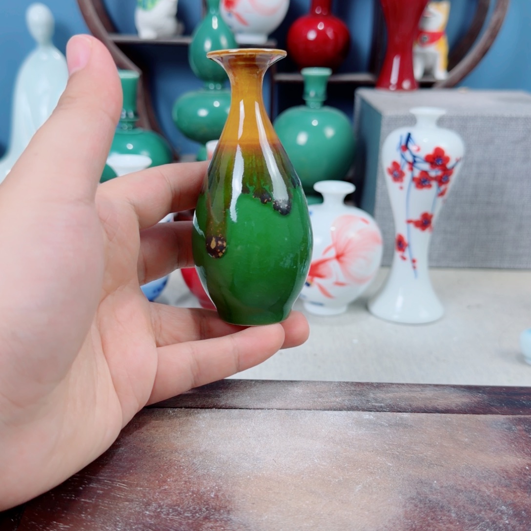 陶瓷手工小花器摆件