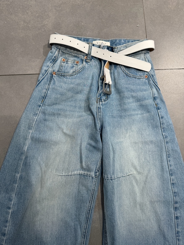 春夏款薄款牛仔弯刀裤