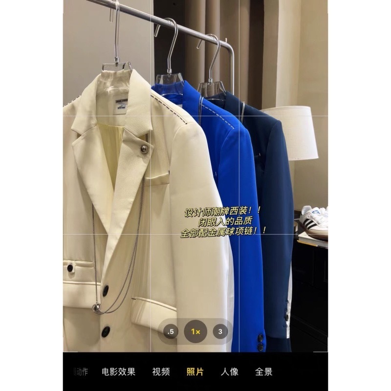 线上1000+！高品质明线挺括宽松西装 706635