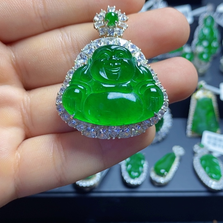 翡翠戒指未镶嵌佛公