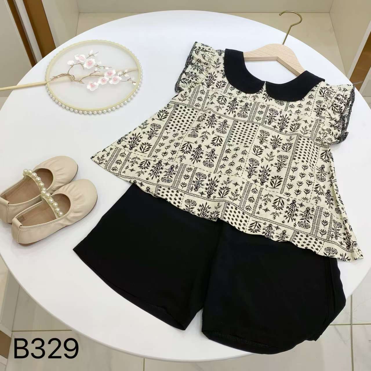 预售清新女童国风套装【109-705】