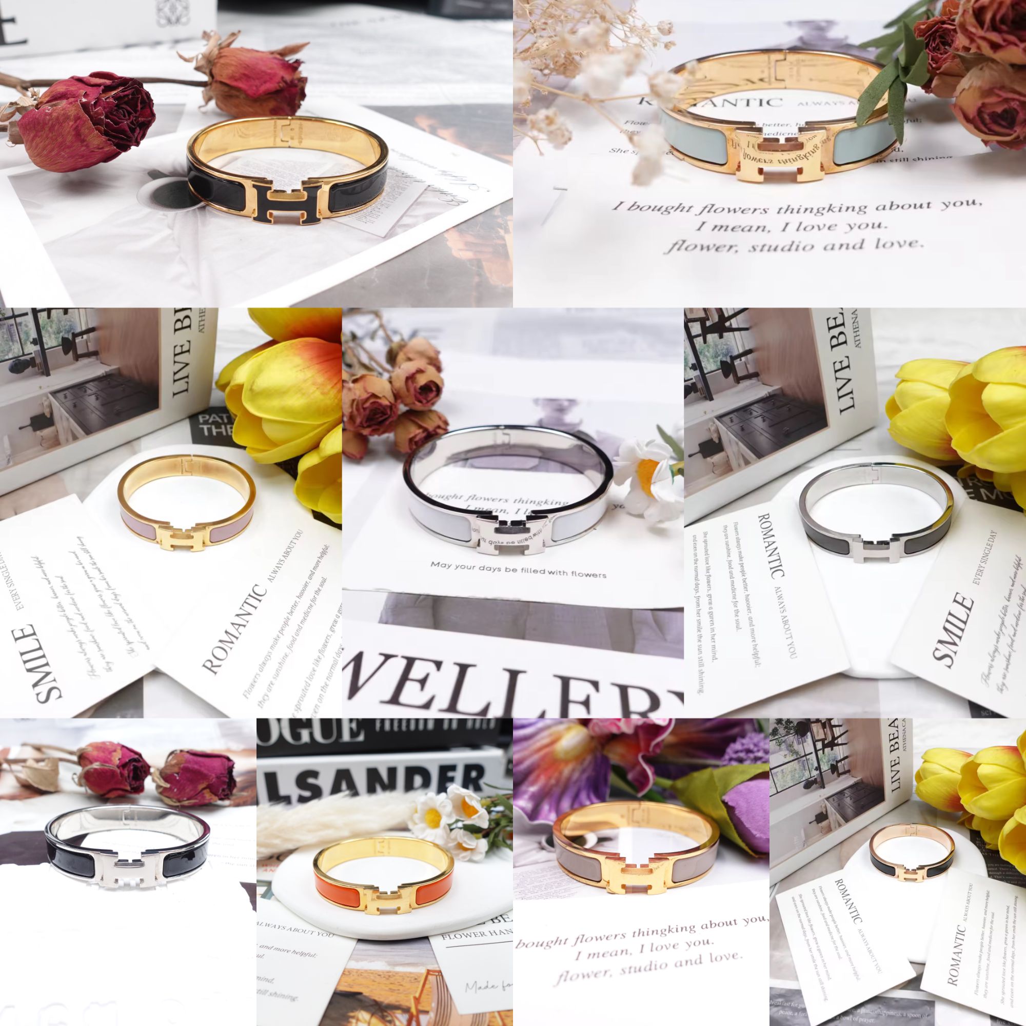 99新 Hermes/爱马仕 H珐琅手镯/活动链接