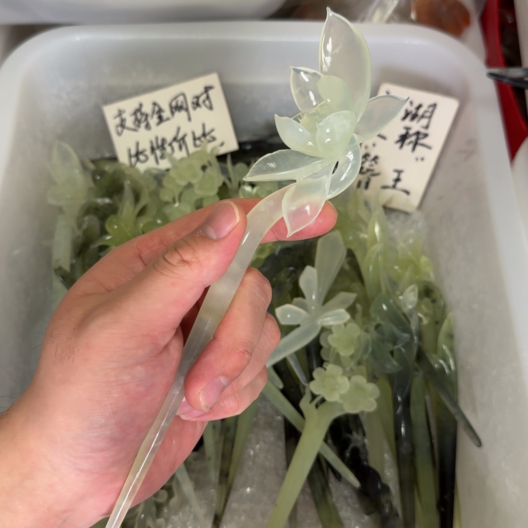 岫玉发饰未镶嵌岫玉发簪就是好看