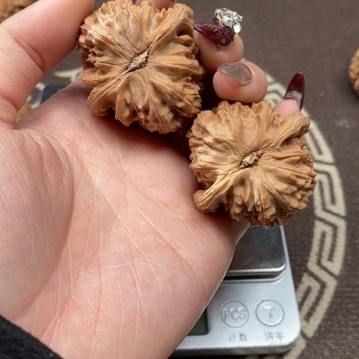 文玩核桃吊坠白狮子全品40