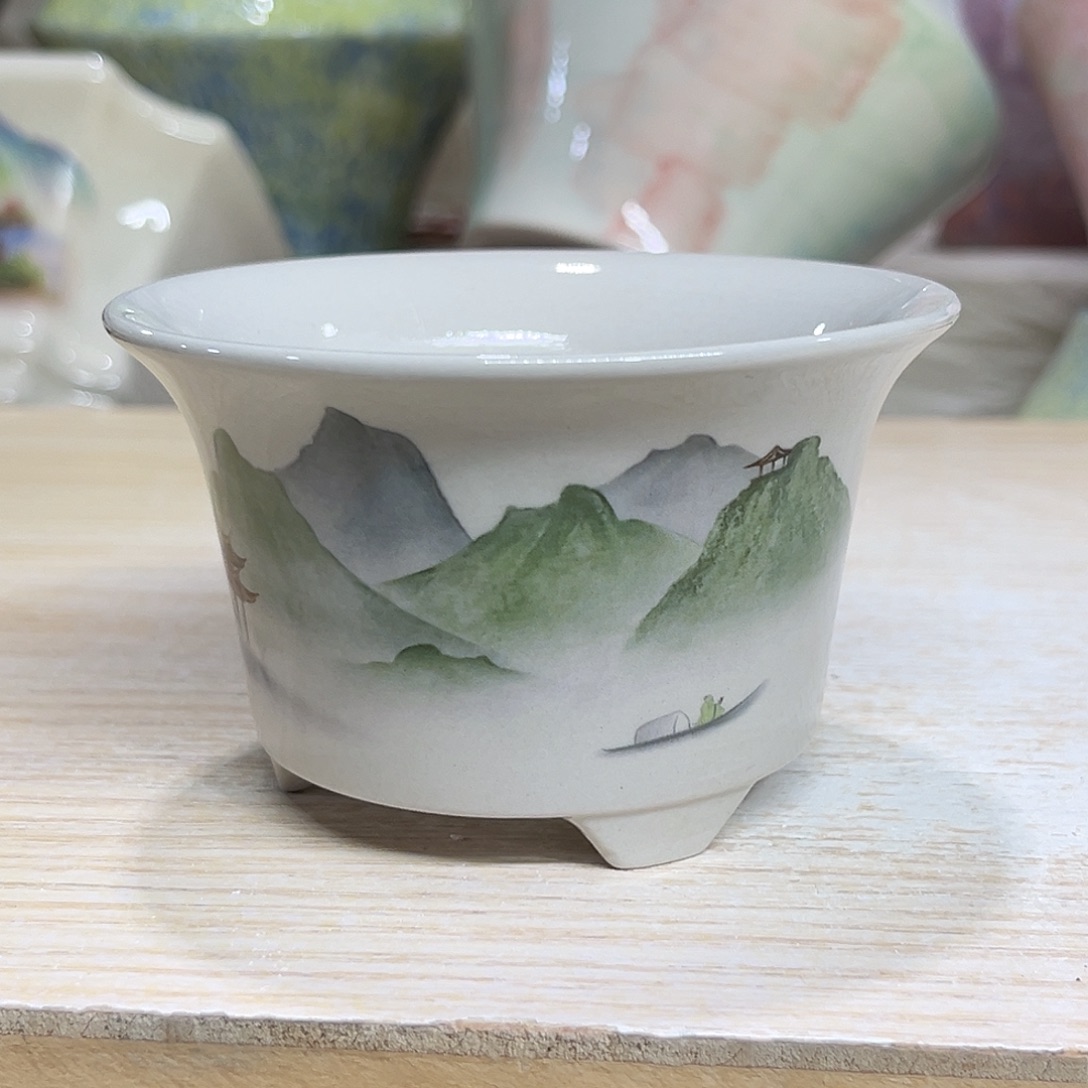 陶瓷绿植多肉微瑕花盆外口径：9.5*6
