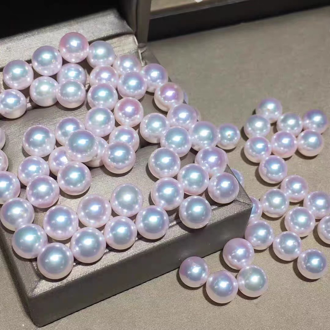 B天然珍珠 裸珠 项链 吊坠 耳钉 手链