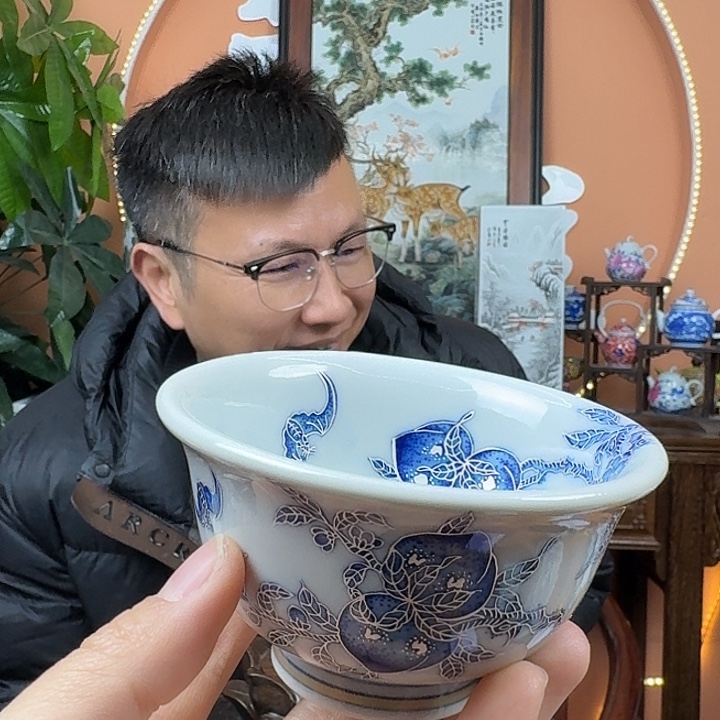 小***学摆件陶景德镇陶瓷手工制作