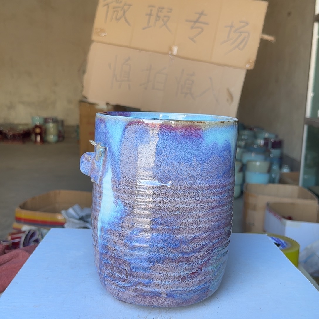 陶摆件郑家钧瓷摆件微瑕