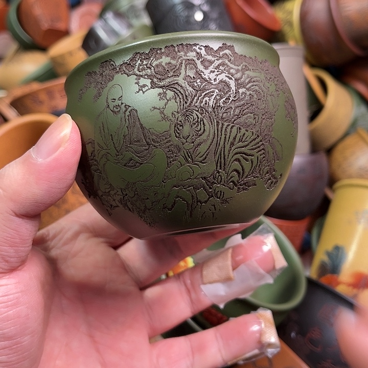 紫砂茶杯全手工紫砂主人杯