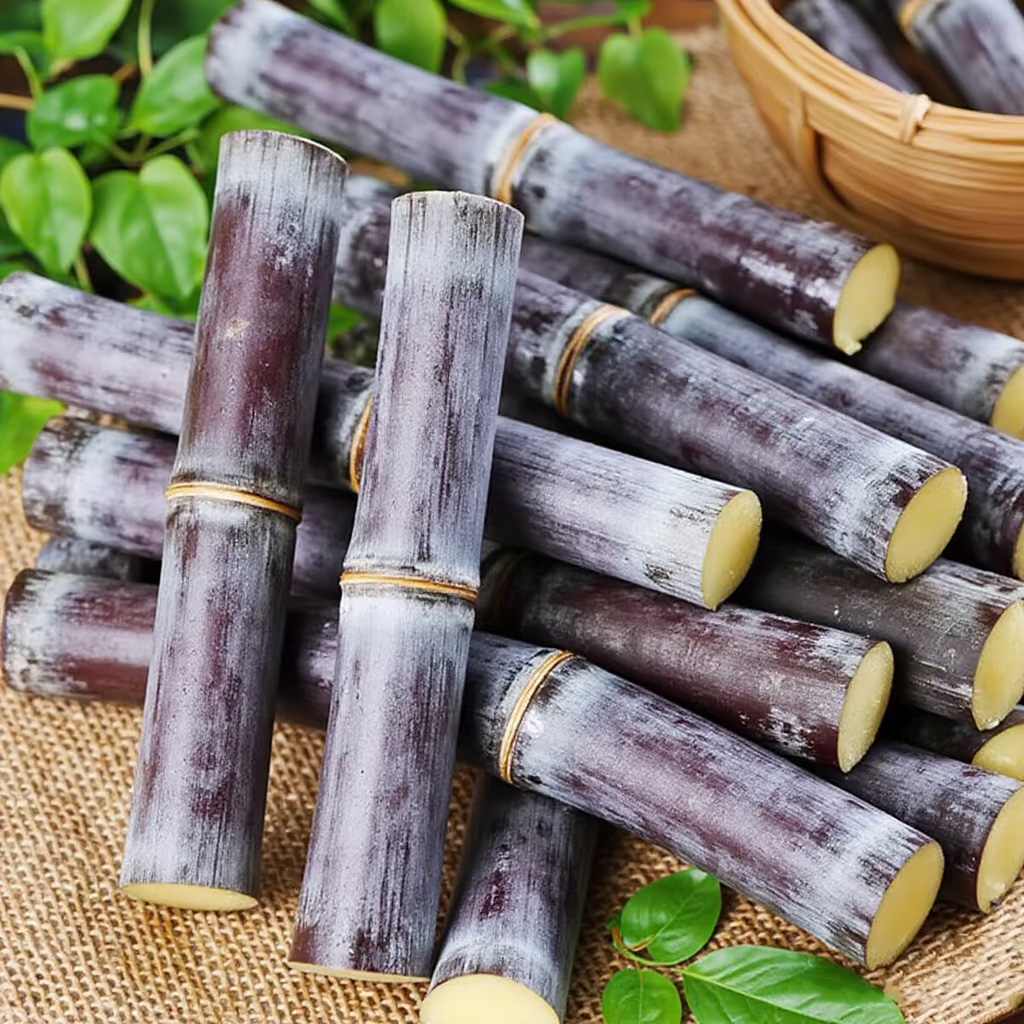 广西黑皮甘蔗新鲜现砍中段5斤9斤脆甜多汁水果甘蔗