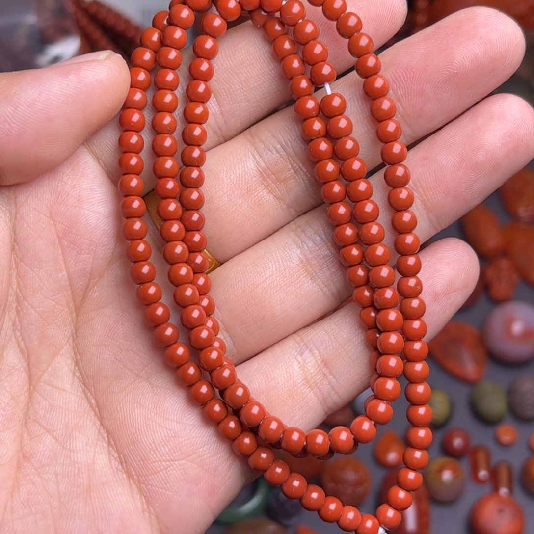 南红玛瑙手链未镶嵌