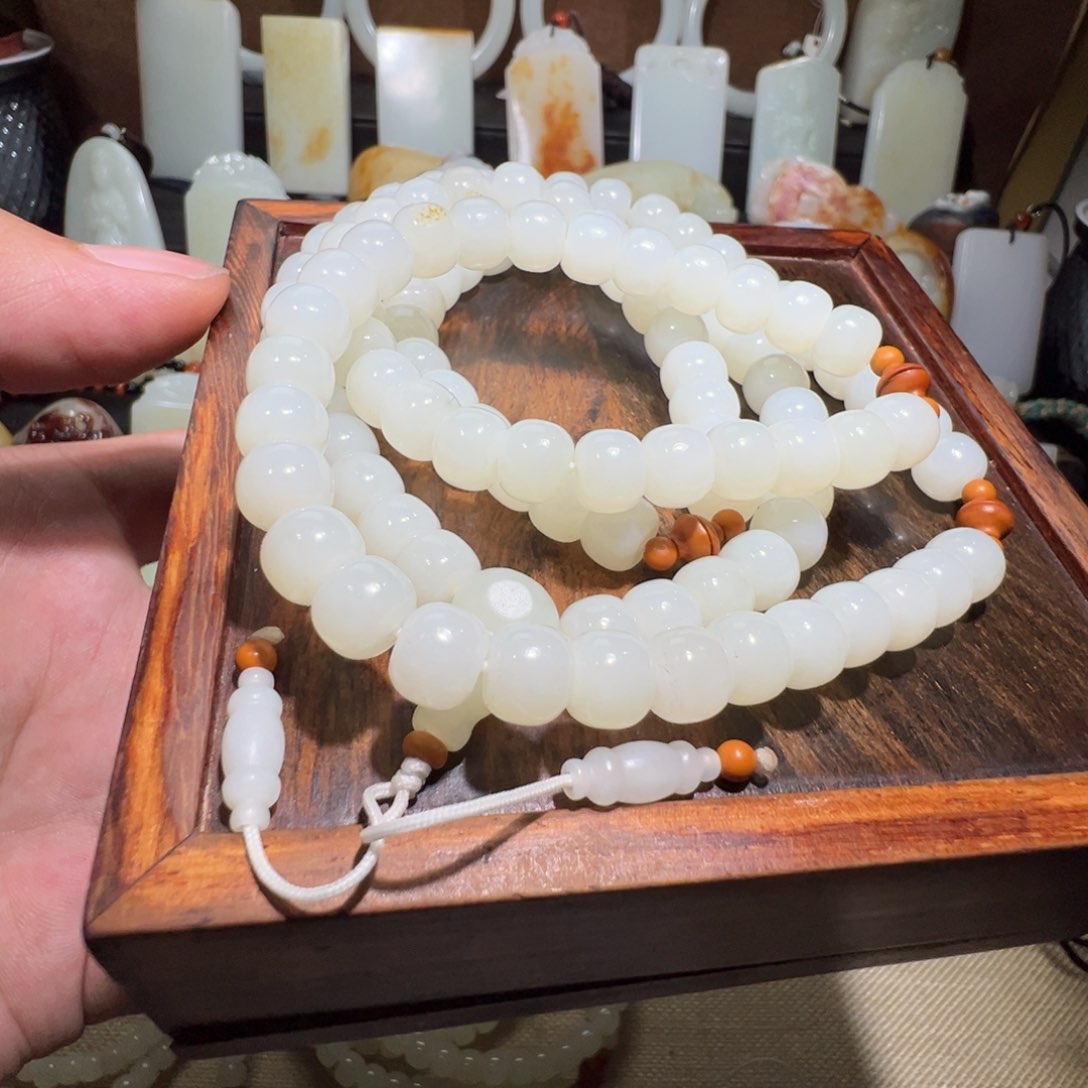 和田玉未镶嵌项链呆****儿