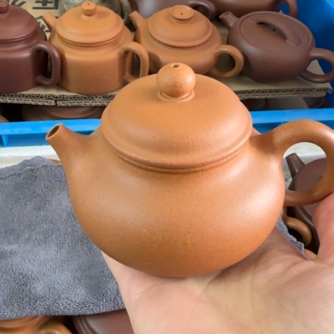 紫砂茶壶黄降坡泥220cc