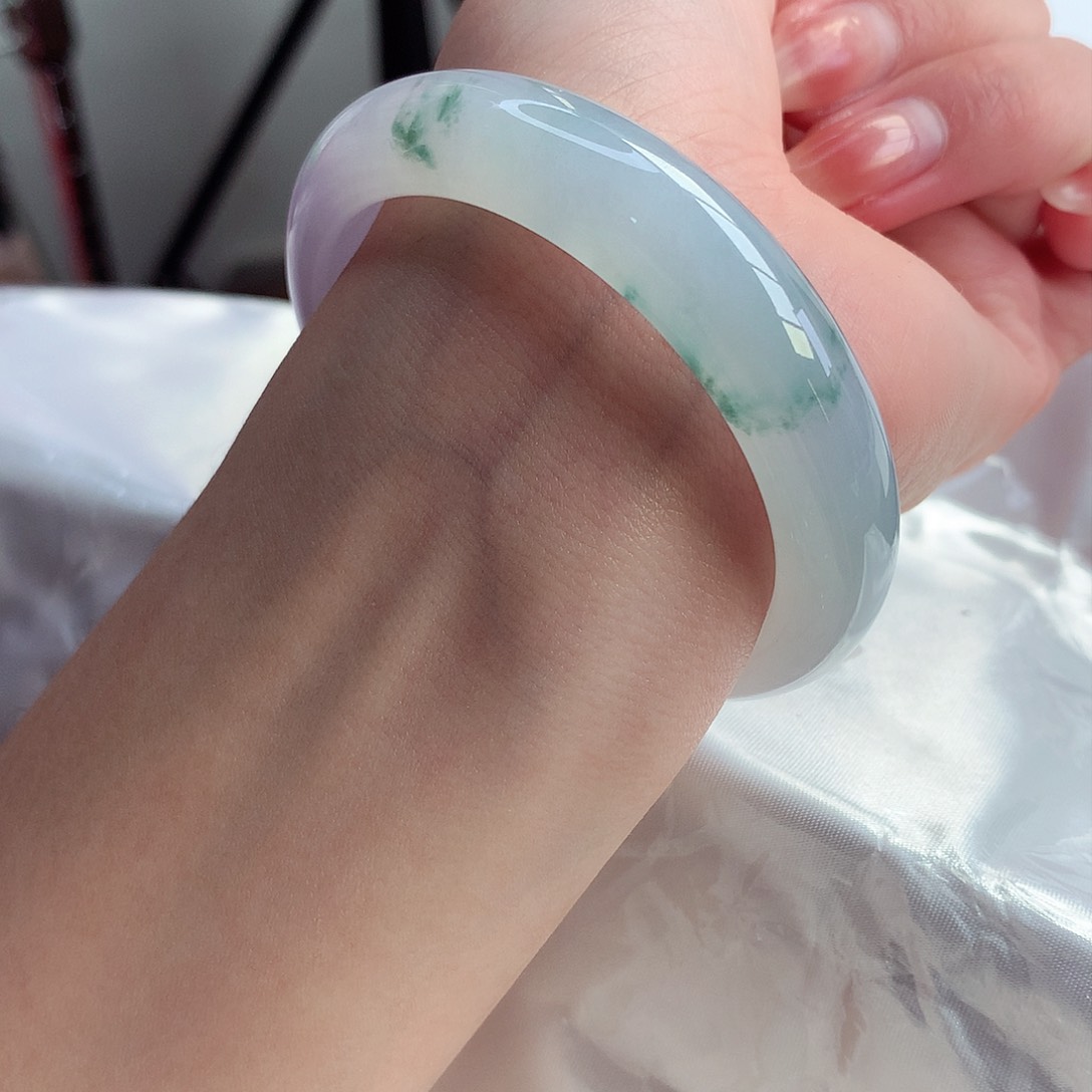 翡翠手镯未镶嵌天然A货翡翠54/55