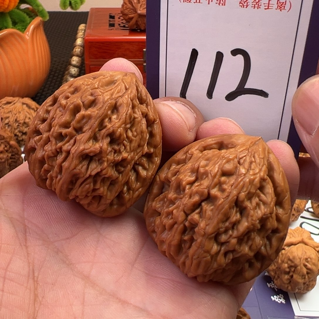 文玩核桃把件虎头王38.5尺寸112号