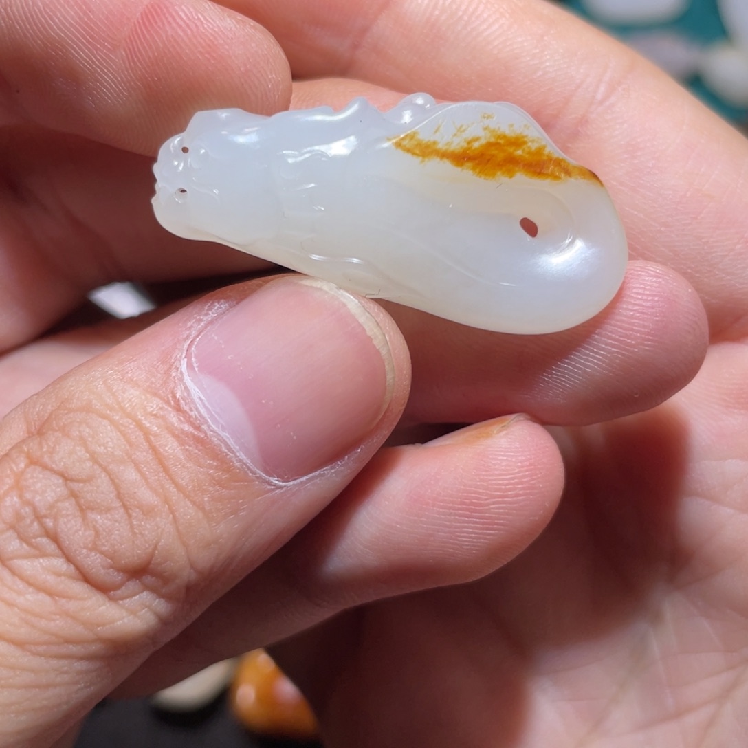 观***物和田玉未镶嵌吊坠(不含链)