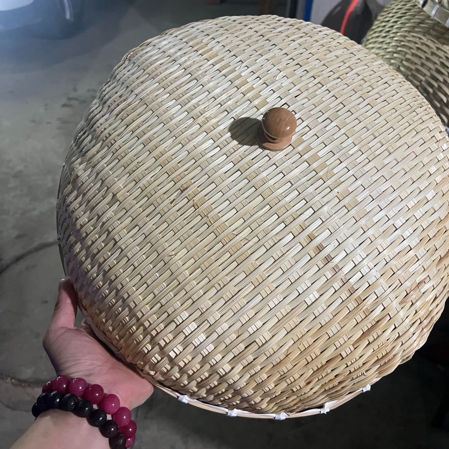 手工竹编餐桌盖菜罩