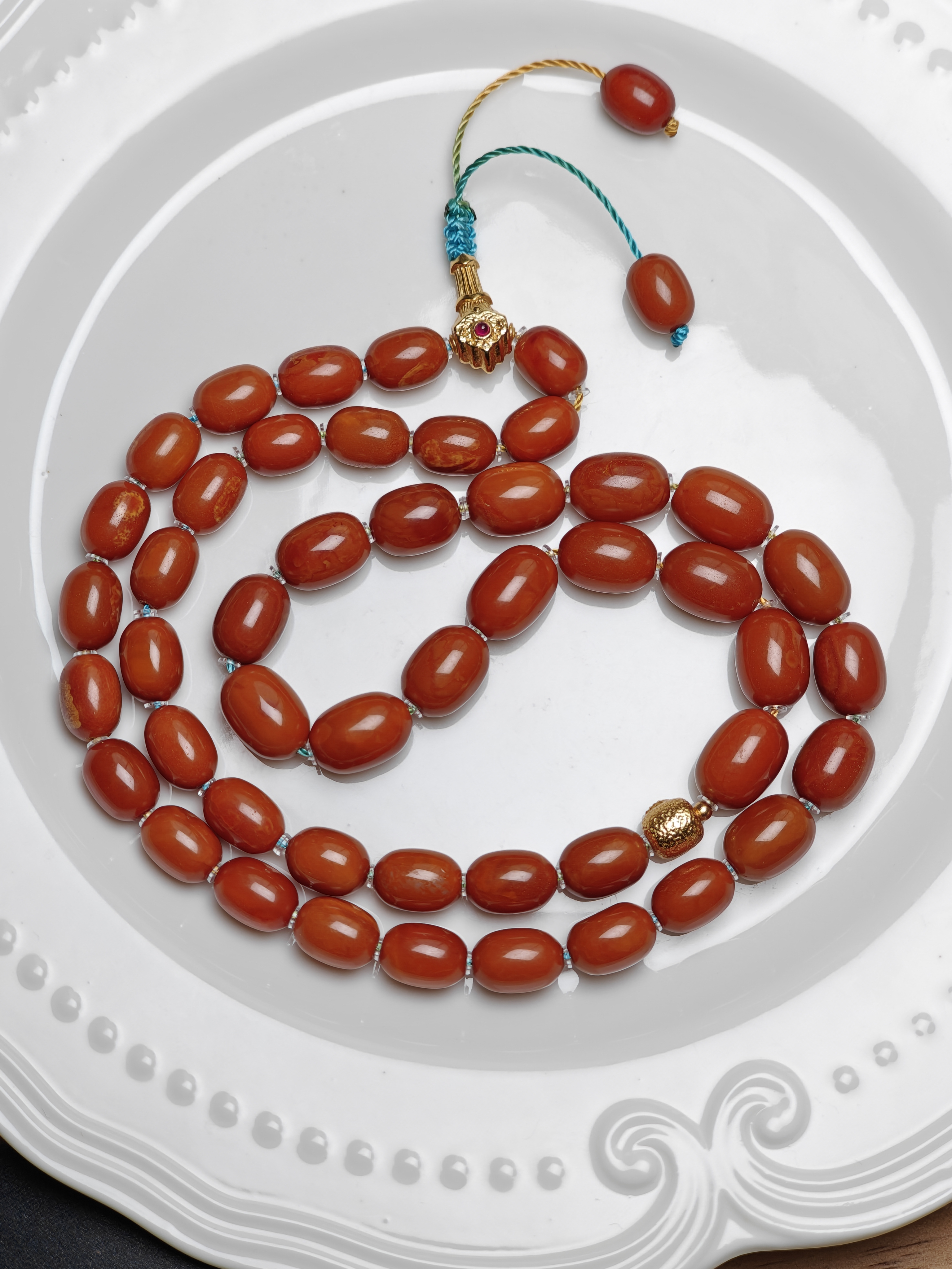 老蜜蜡枣珠项链8.4mm 多样性发其一