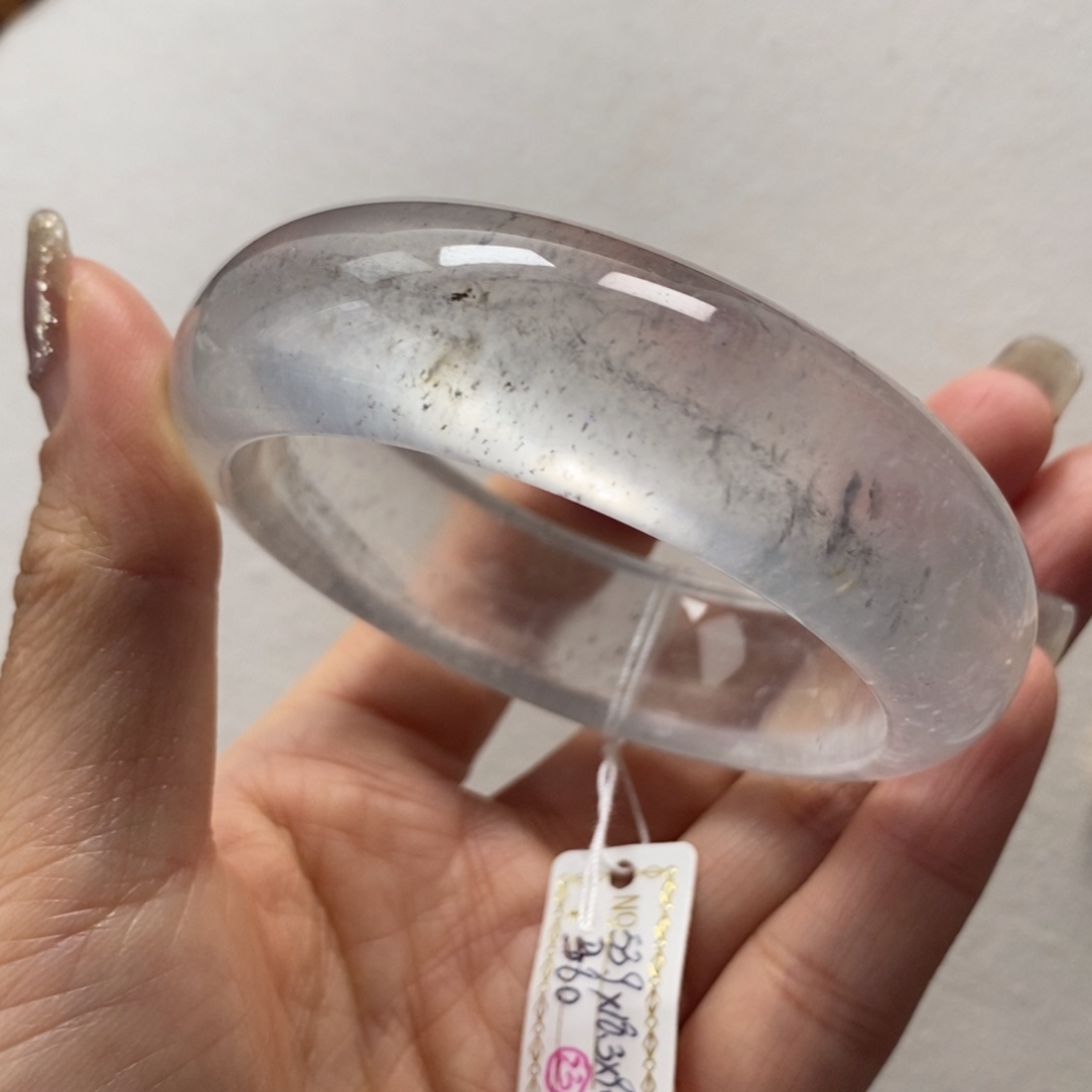 石英质玉未镶嵌手镯53.9特价不退换23号