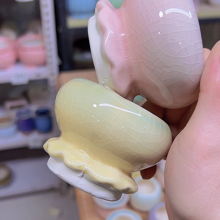 红陶陶瓷花盆当场满12包邮