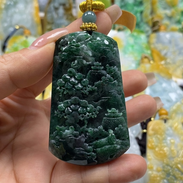 翡翠未镶嵌颈饰天然a货翡翠