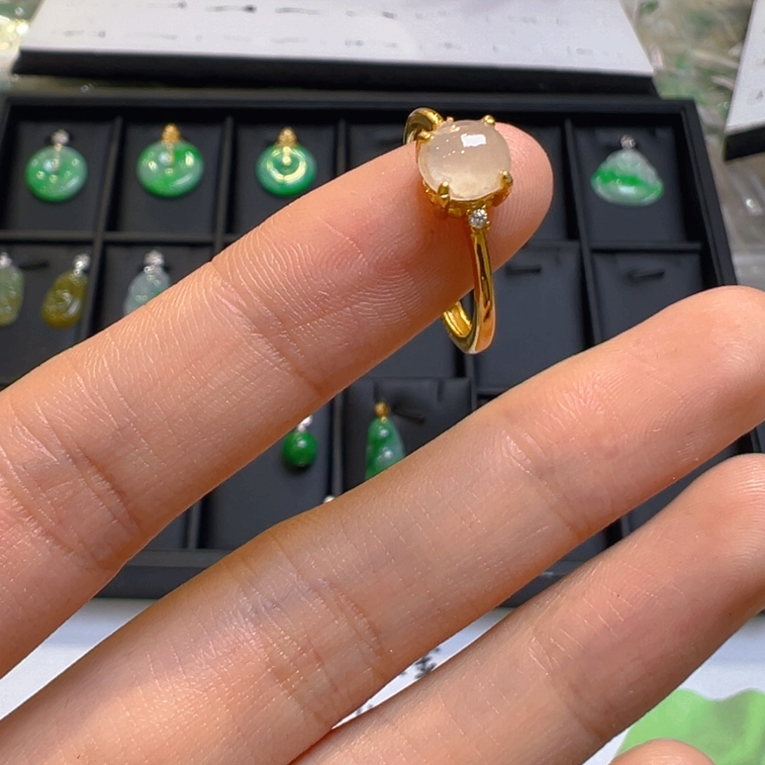 翡翠银S925镶嵌戒指