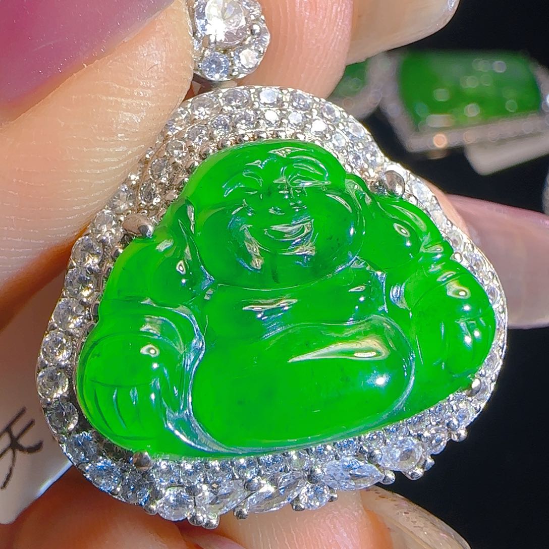 翡翠吊坠(赠链)银S925镶嵌