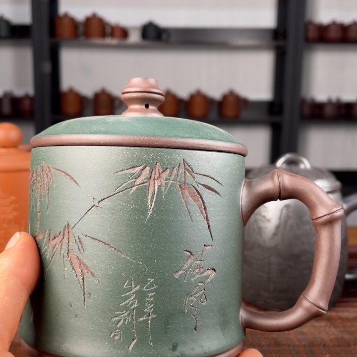 茶杯紫砂宜兴原矿紫砂盖杯微瑕