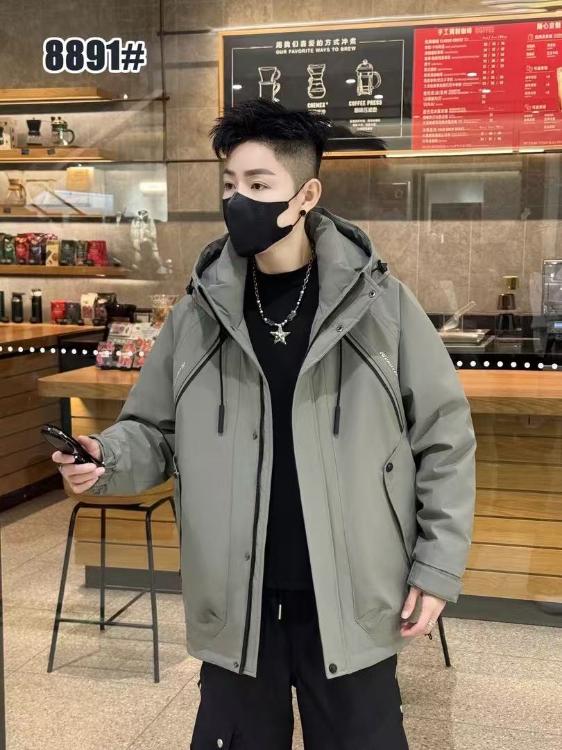 8891绿G-【国标羽绒服】冬季轻量化休闲时尚保暖加厚外套