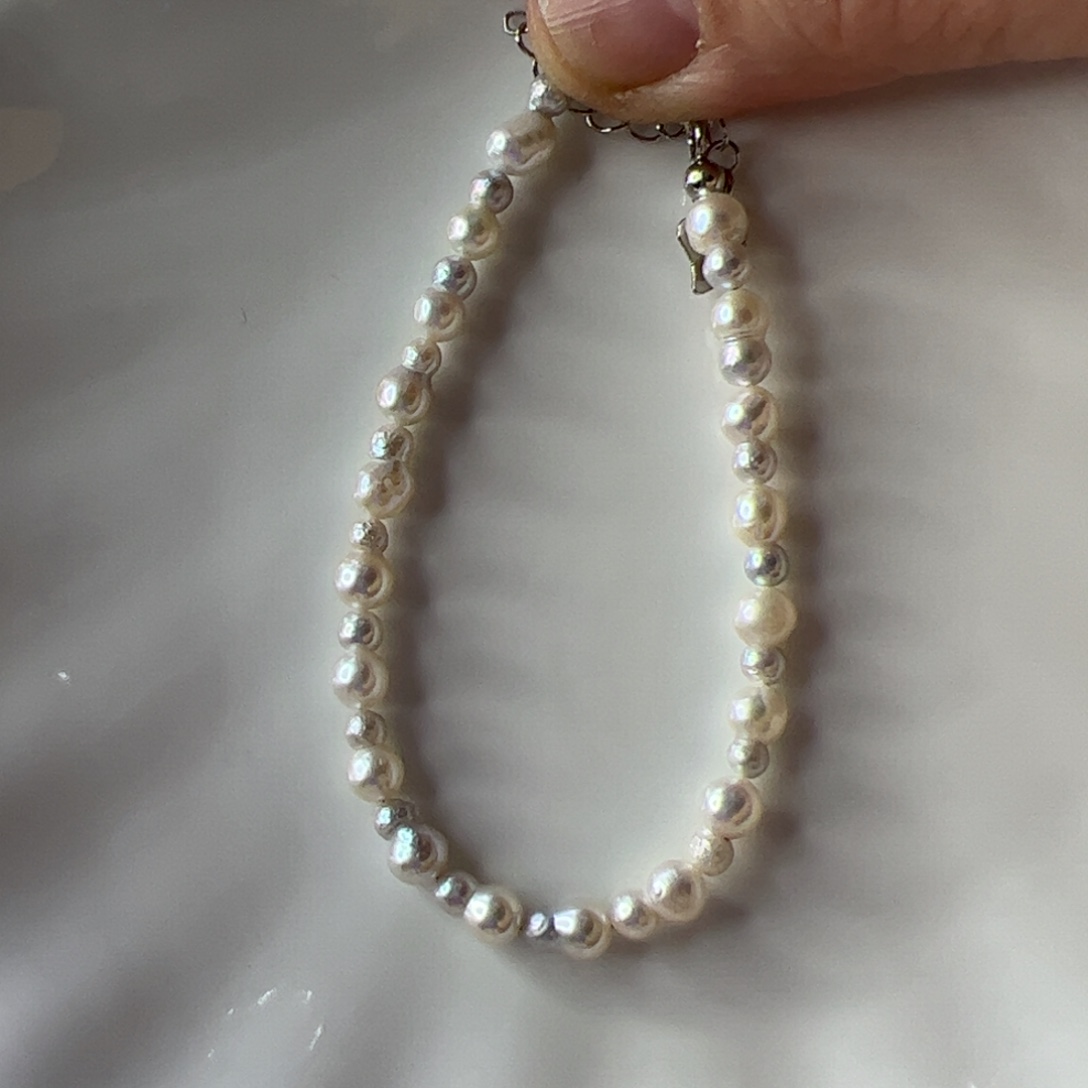 淡水珍珠手绳合金