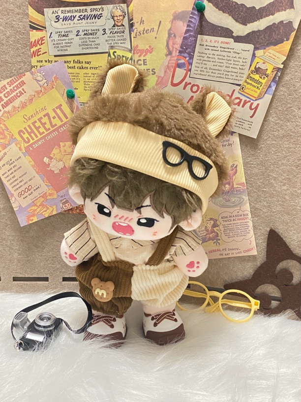 20cm娃衣现货棉花娃娃衣服呆萌可爱秋冬无属性公仔替换装学院风