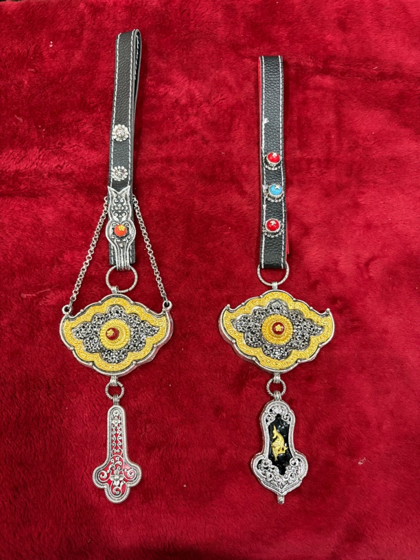 藏族风格铜合金腰链手工精细民族风情配饰