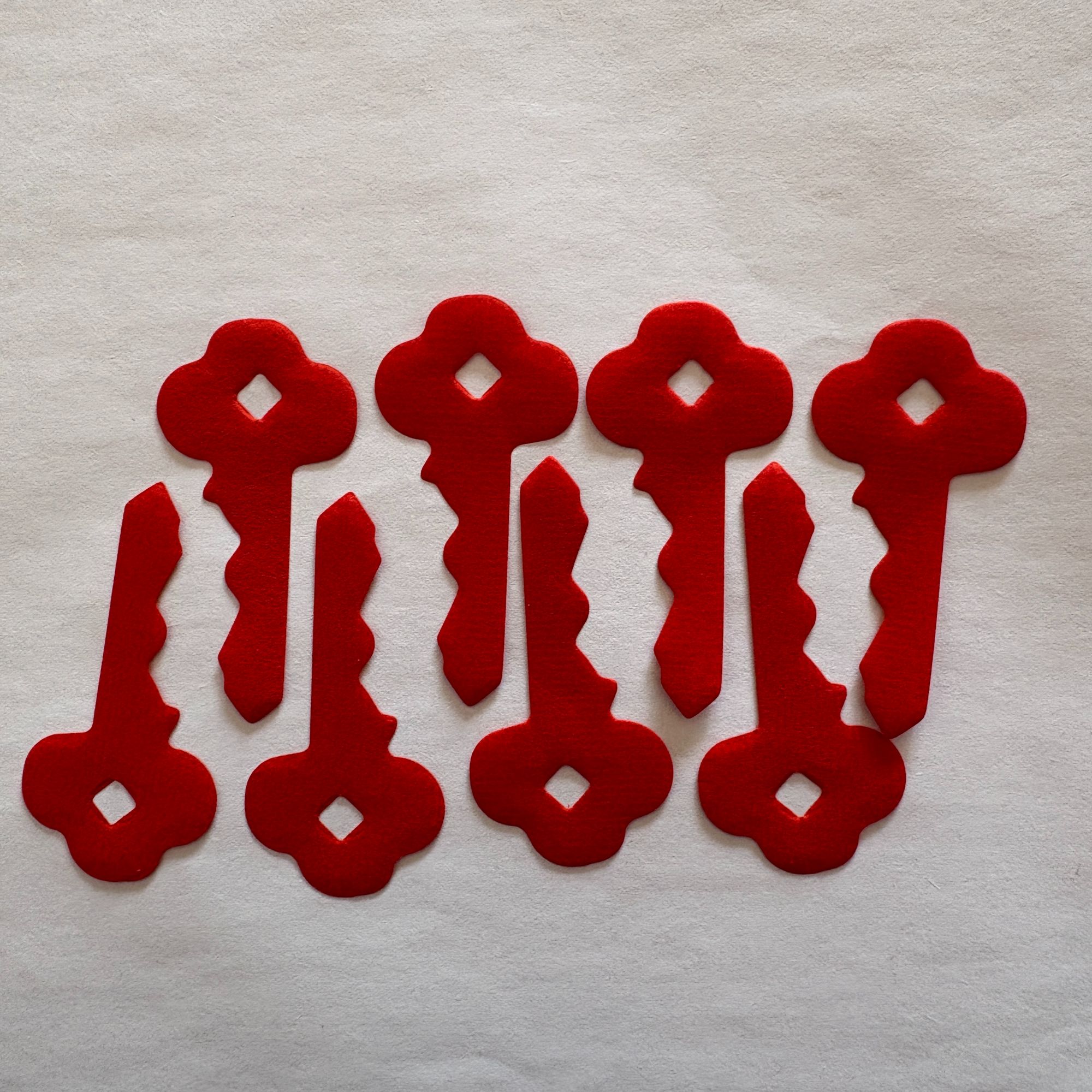 老奶奶家 方锭钥匙120个 双面红