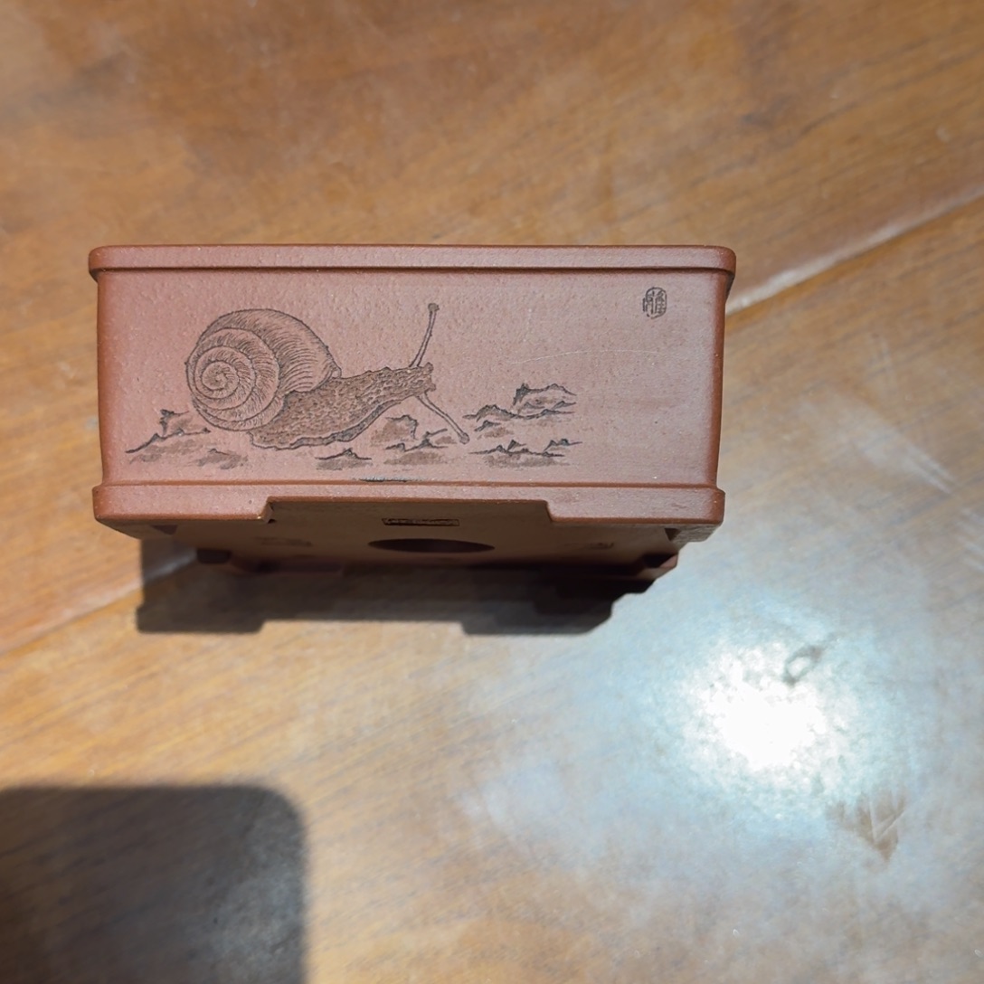 奇***山紫砂花盆原矿紫泥