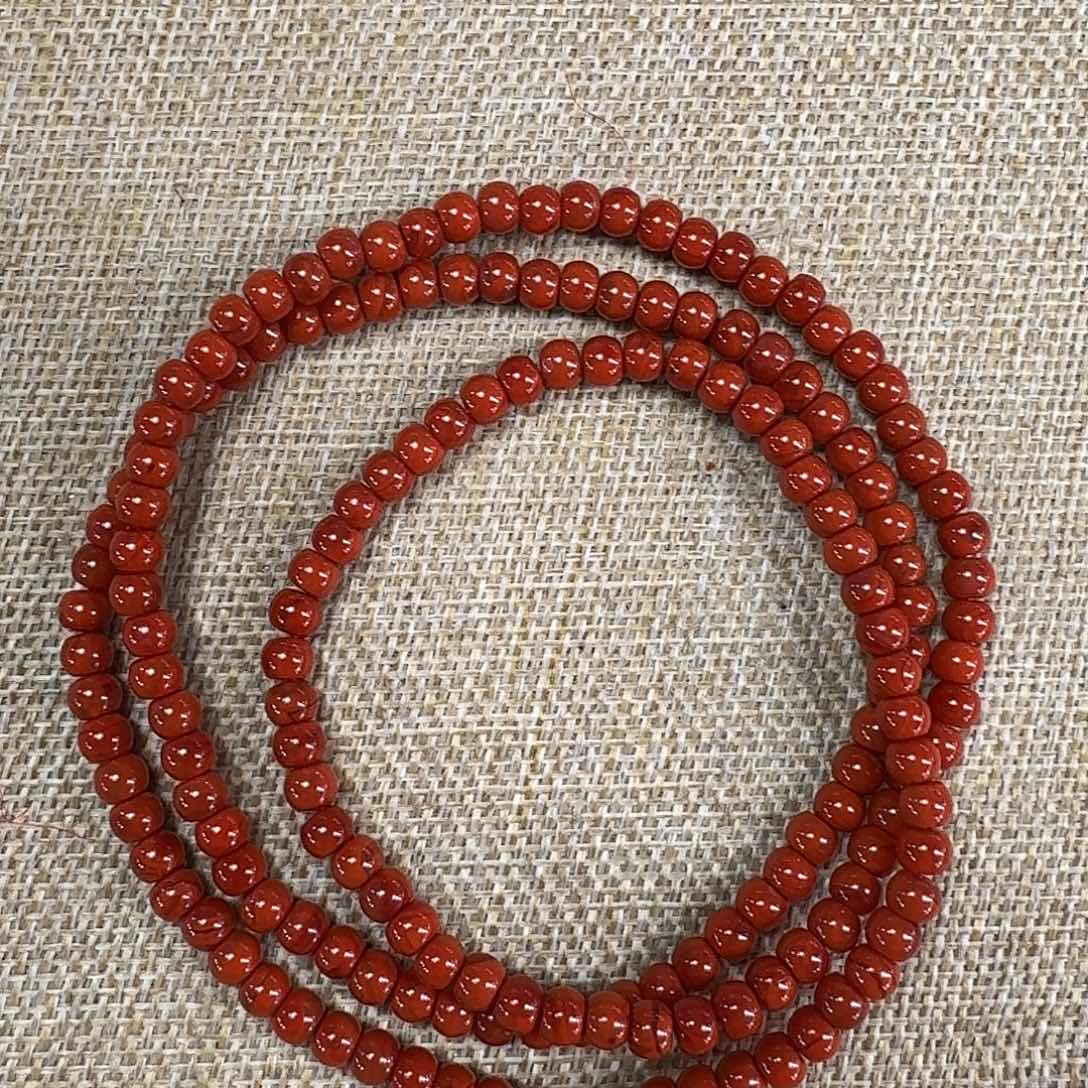 南红玛瑙手链未镶嵌项链多圈原矿南红老型5加瓦西双色