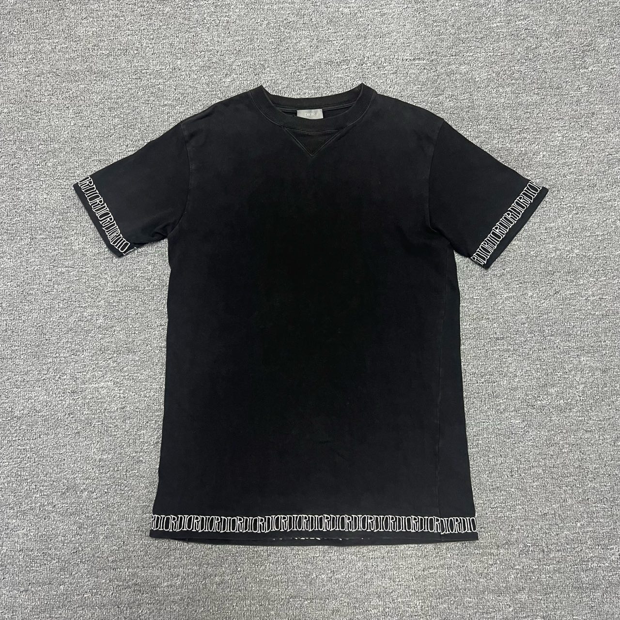 95新 DIOR/迪奥 Dior x Stussy 下摆刺绣logo短袖 XS码