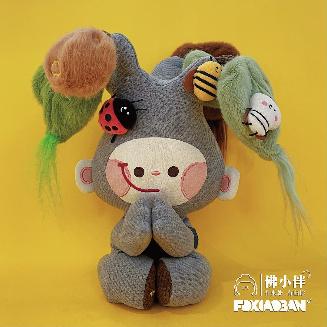 FOXIAOBAN佛小伴菩提树下-觉悟毛绒玩偶
