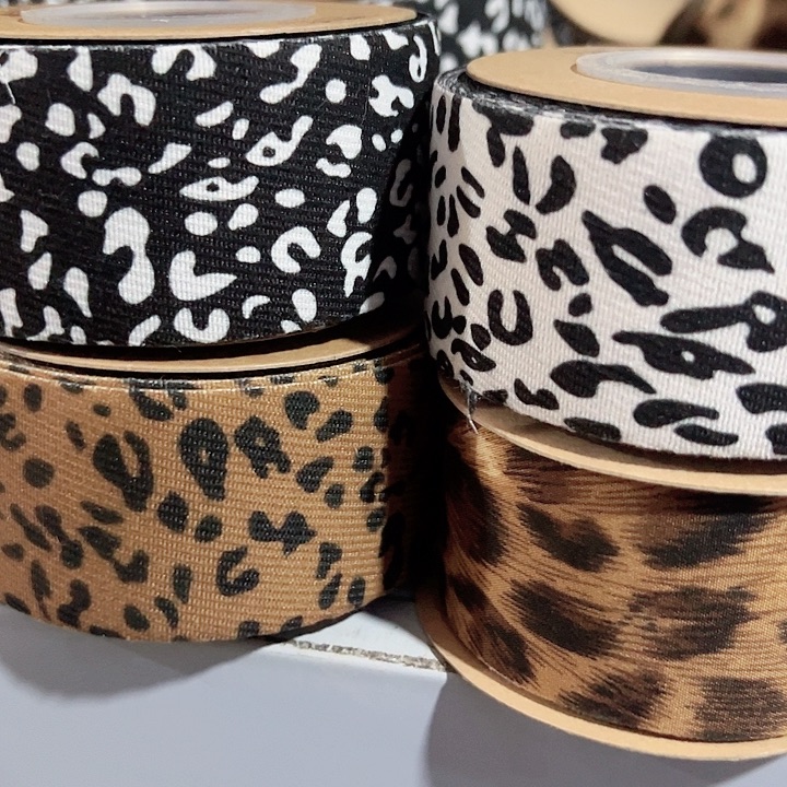 4的豹纹丝带4色各10码材料